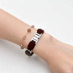 Custom wooden couple bracelet Free Customize Bangle with Gift Box - Hadi Craft