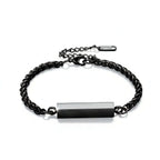 Customizable Stainless Steel Bracelet – Unisex, Engravable - Hadi Craft