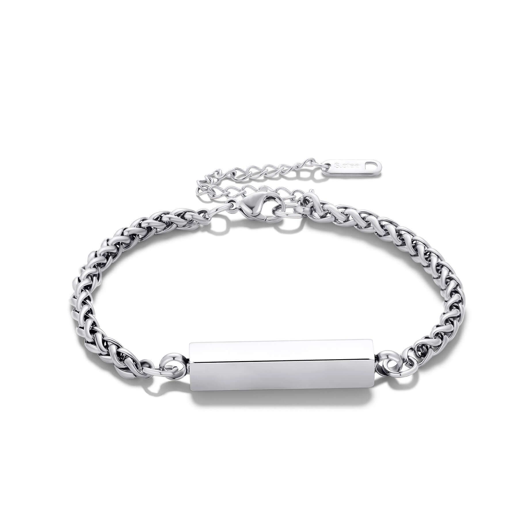 Customizable Stainless Steel Bracelet – Unisex, Engravable - Hadi Craft