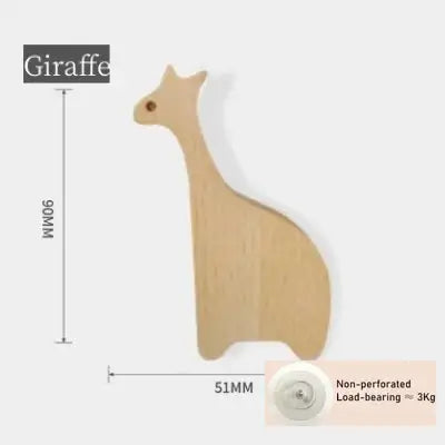Cute Animal Wall Hook – wooden Kids Room Coat & Key Holder - Hadi Craft