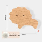 Cute Animal Wall Hook – wooden Kids Room Coat & Key Holder - Hadi Craft