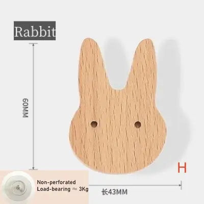 Cute Animal Wall Hook – wooden Kids Room Coat & Key Holder - Hadi Craft