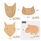 Cute Animal Wall Hook – wooden Kids Room Coat & Key Holder - Hadi Craft