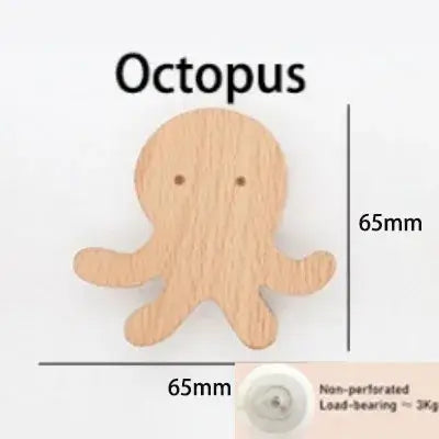 Cute Animal Wall Hook – wooden Kids Room Coat & Key Holder - Hadi Craft
