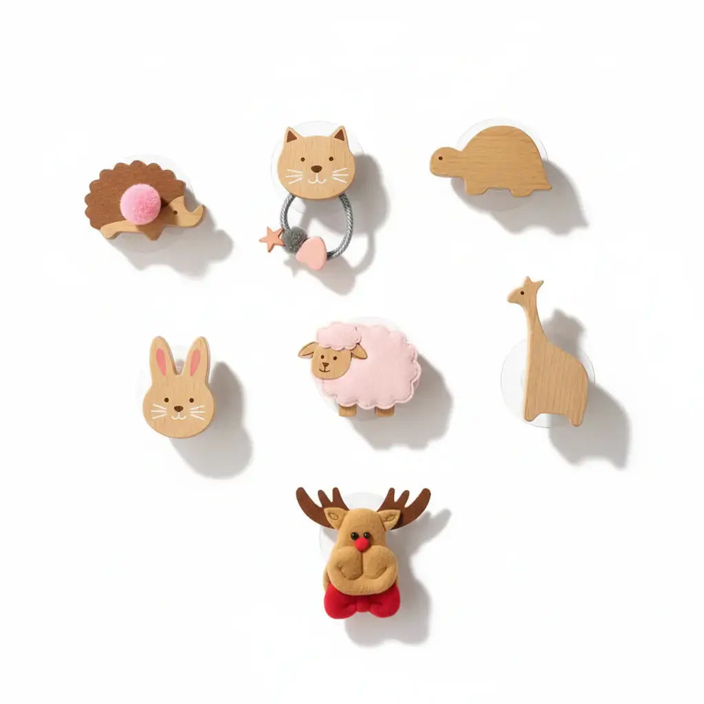 Cute Animal Wall Hook – wooden Kids Room Coat & Key Holder - Hadi Craft