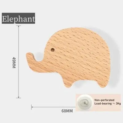 Cute Animal Wall Hook – wooden Kids Room Coat & Key Holder - Hadi Craft