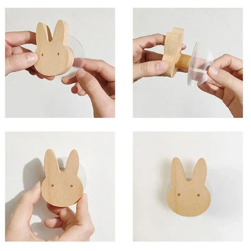 Cute Animal Wooden Wall Hook – Kids Room Coat & Key Holder Decor - Hadi Craft
