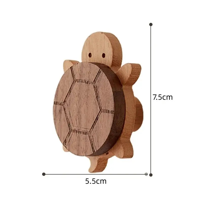 Cute Animal Wooden Wall Hook – Kids Room Coat & Key Holder Decor - Hadi Craft