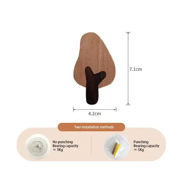 Cute Animal Wooden Wall Hook – Kids Room Coat & Key Holder Decor - Hadi Craft