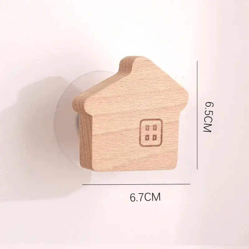 Cute Animal Wooden Wall Hook – Kids Room Coat & Key Holder Decor - Hadi Craft