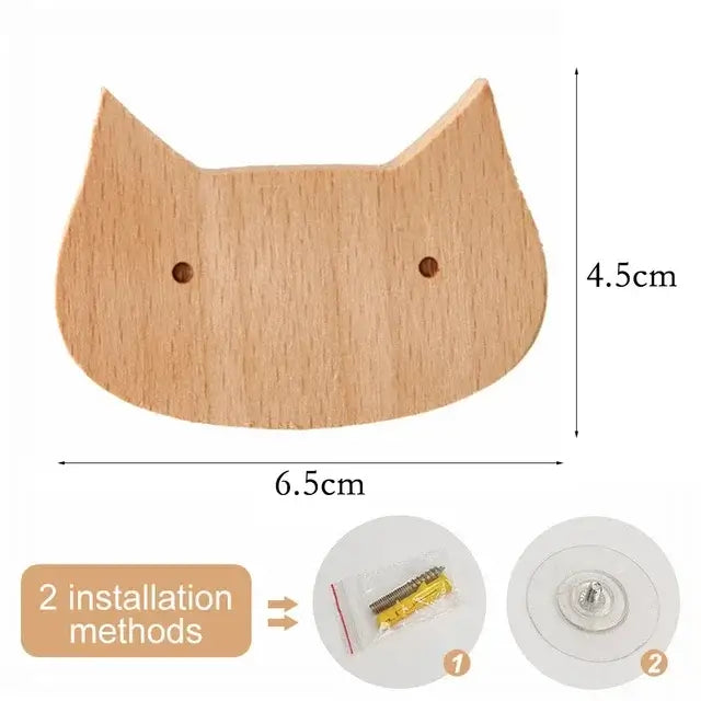 Cute Animal Wooden Wall Hook – Kids Room Coat & Key Holder Decor - Hadi Craft