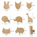 Cute Animal Wooden Wall Hook – Kids Room Coat & Key Holder Decor - Hadi Craft