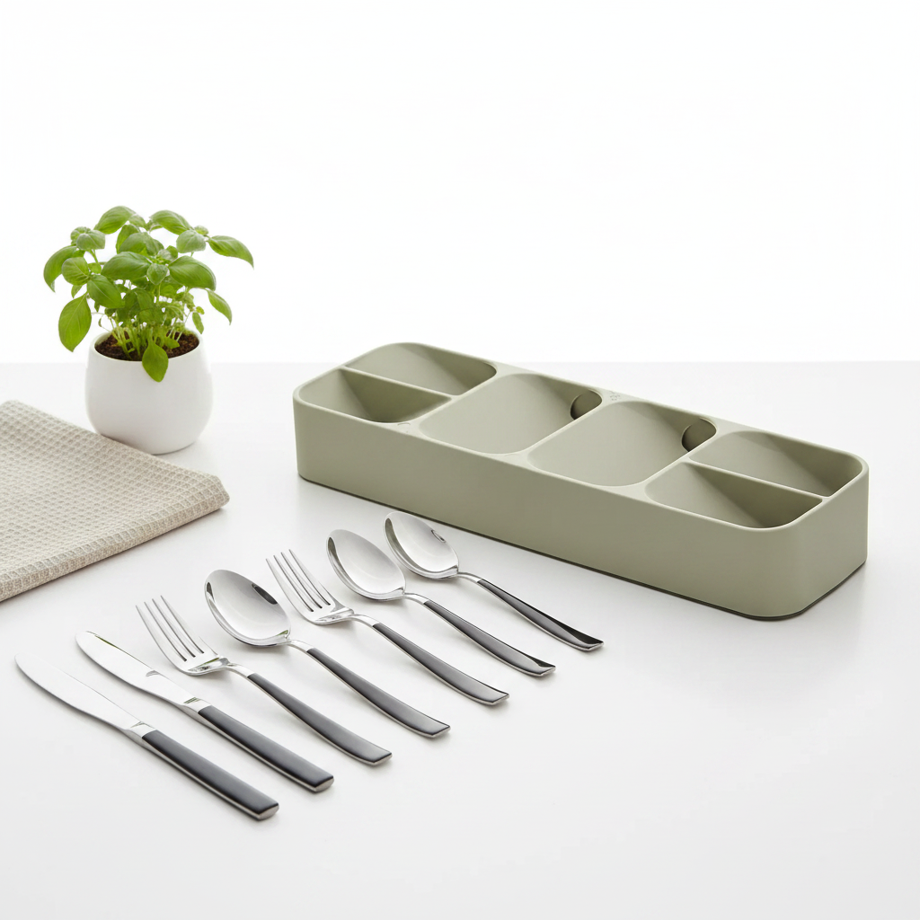 Cutlery Drawer Organizer Tray – Space-Saving Silverware Storage - Hadi Craft