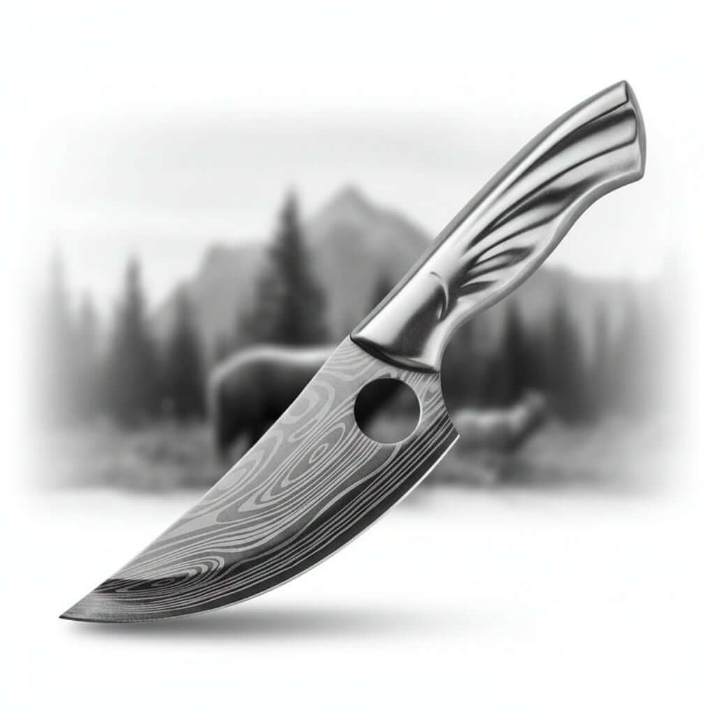 Damascus Stainless Steel Folding Knife – Bone Handle EDC Pocket Knife | Multi-Purpose Survival Knife for Men - Hadi Craft