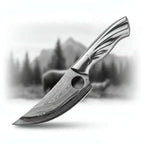 Damascus Stainless Steel Folding Knife – Bone Handle EDC Pocket Knife | Multi-Purpose Survival Knife for Men - Hadi Craft