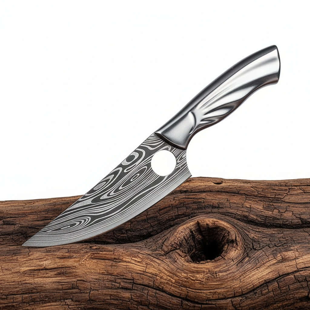Damascus Stainless Steel Folding Knife – Bone Handle EDC Pocket Knife | Multi-Purpose Survival Knife for Men - Hadi Craft
