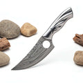 Damascus Stainless Steel Folding Knife – Bone Handle EDC Pocket Knife | Multi-Purpose Survival Knife for Men - Hadi Craft