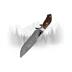 Damascus Steel Fixed Blade Knife – Outdoor Survival Straight Knife for Men | Gift Knife - Hadi Craft