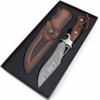 Damascus Steel Fixed Blade Knife – Outdoor Survival Straight Knife for Men | Gift Knife - Hadi Craft