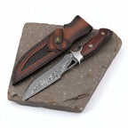 Damascus Steel Fixed Blade Knife – Outdoor Survival Straight Knife for Men | Gift Knife - Hadi Craft