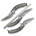 Damascus Steel Folding Knife – Handmade Multi-Function Pocket Knife for Men | EDC & Gift Knife - Hadi Craft
