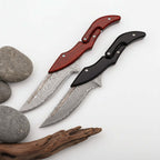 Damascus Steel Folding Knife – High Hardness Self-Defense Pocket Knife for Men | EDC Survival Knife - Hadi Craft