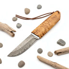 Damascus VG10 Short Knife – Outdoor EDC Camping Knife - Hadi Craft