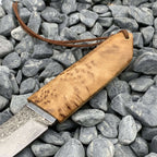 Damascus VG10 Short Knife – Outdoor EDC Camping Knife - Hadi Craft