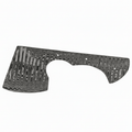 Damascus steel axe head with 3" cutting edge. One-piece construction. 8" - Hadi Craft