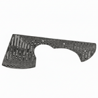 Damascus steel axe head with 3" cutting edge. One-piece construction. 8" - Hadi Craft