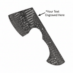 Damascus steel axe head with 3" cutting edge. One-piece construction. 8" - Hadi Craft