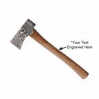 Damascus steel axe with leather sheath Head with Brown leather sheath. - Hadi Craft