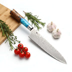 Damascus steel kitchen knife Pattern Kitchen Knife - Hadi Craft