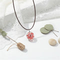 Dandelion Wish Glass Pendant Necklace – Real Dried Flower Charm Jewelry for Women - Hadi Craft