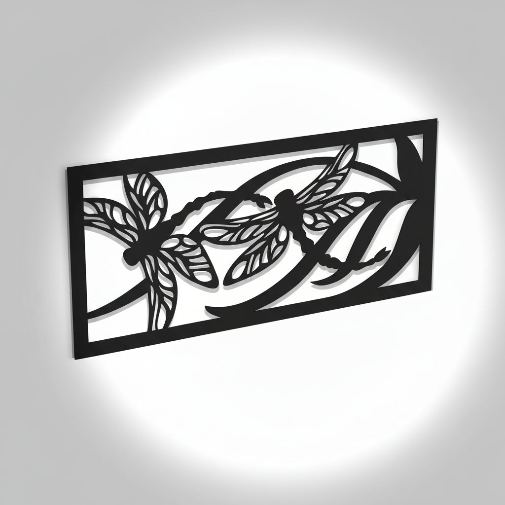 Custom Metal Dragonfly Wall Art | Indoor & Outdoor Dragonfly Sign | 12–46" | 14 Color Options