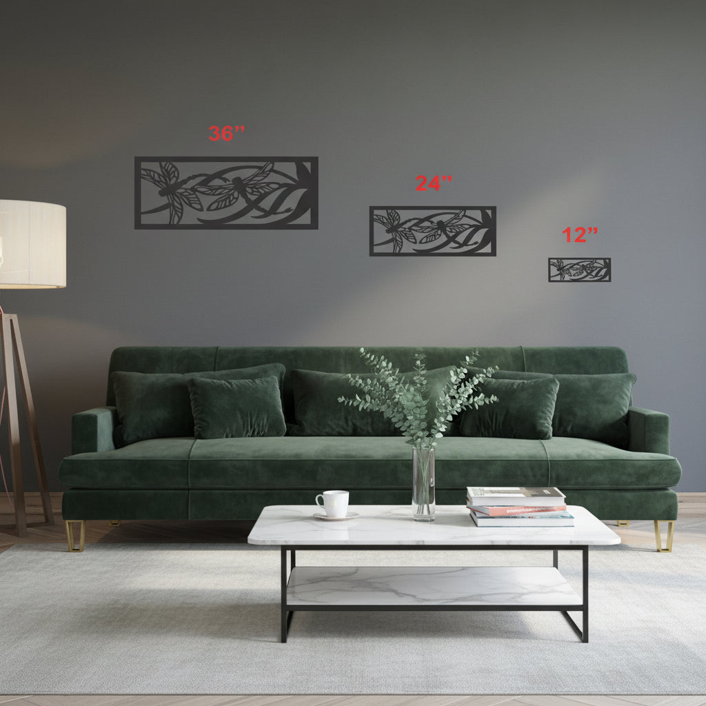 Custom Metal Dragonfly Wall Art | Indoor & Outdoor Dragonfly Sign | 12–46" | 14 Color Options