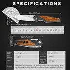 EDC Folding Pocket Knife 14C28N Steel, G10 Handle - Hadi Craft