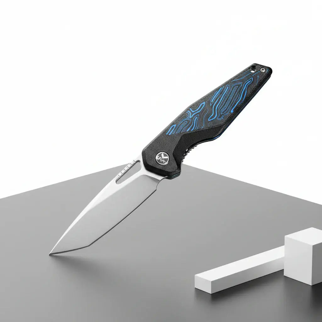 EDC Folding Pocket Knife – Drop Point Blade, G10 Handle - Hadi Craft