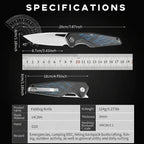 EDC Folding Pocket Knife – Drop Point Blade, G10 Handle - Hadi Craft