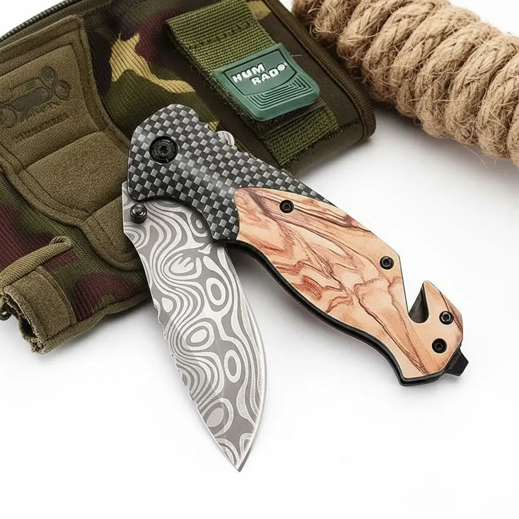 EDC pocket knife stainless steel Folding Knife – Micarta Pocket Knife - Hadi Craft
