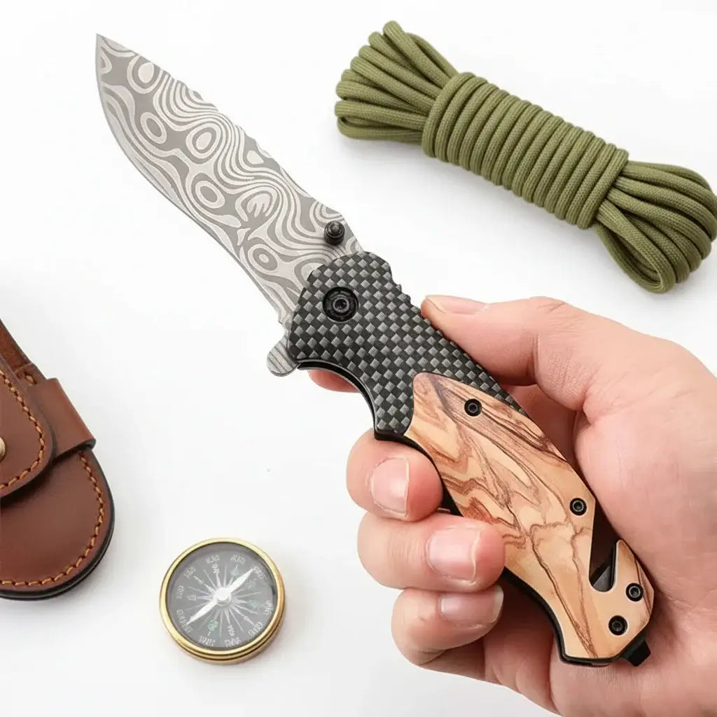 EDC pocket knife stainless steel Folding Knife – Micarta Pocket Knife - Hadi Craft