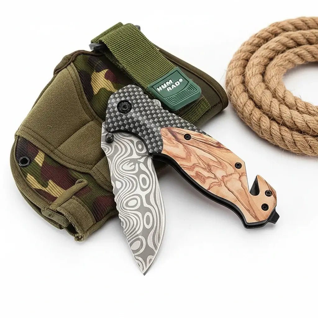 EDC pocket knife stainless steel Folding Knife – Micarta Pocket Knife - Hadi Craft
