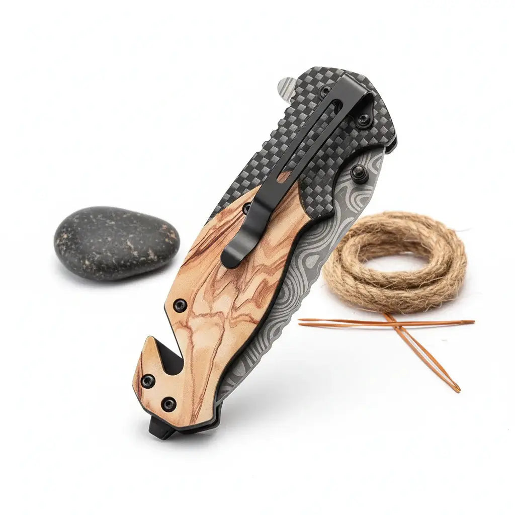 EDC pocket knife stainless steel Folding Knife – Micarta Pocket Knife - Hadi Craft