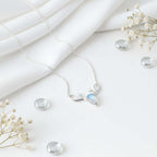 Elk moonstone necklace Forest Moonstone Pendant Clavicle S925 Chain - Hadi Craft