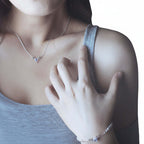 Elk moonstone necklace Forest Moonstone Pendant Clavicle S925 Chain - Hadi Craft