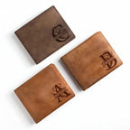 Engraved leather wallet for men Costume Men Leather Wallet - Hadi Craft