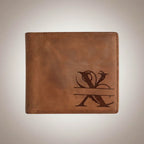 Engraved leather wallet for men Costume Men Leather Wallet - Hadi Craft