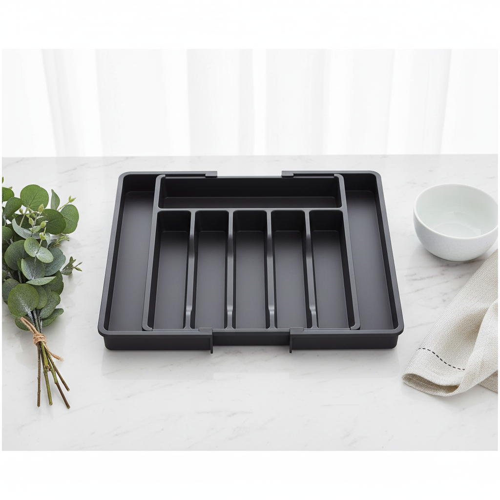 Expandable Cutlery Drawer Organizer – Adjustable Silverware Tray - Hadi Craft