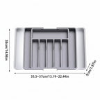 Expandable Cutlery Drawer Organizer – Adjustable Silverware Tray - Hadi Craft