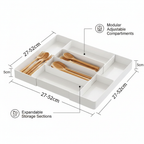 Expandable Drawer Organizer – Adjustable Cutlery & Utensil Tray - Hadi Craft
